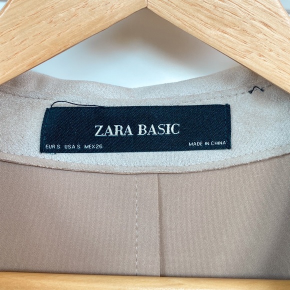 5/$50 🌷🌼🌿 ZARA Basic Faux Suede Jacket Size S - Picture 2 of 4